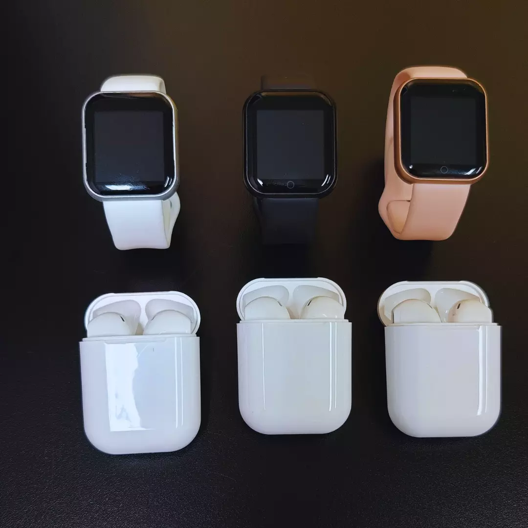 Kit Smartwatch D20S 2024 + Fone Bluetooth InPods i12 TWS
